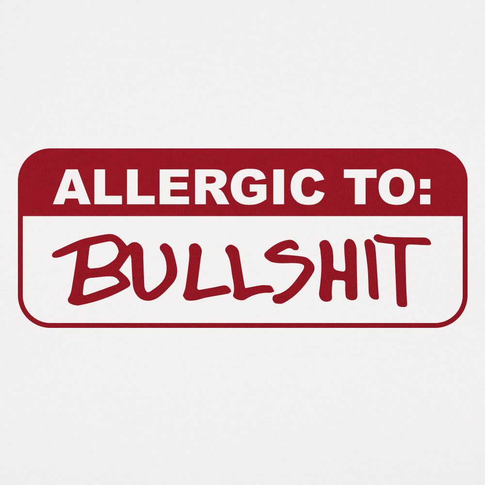 Allergic To Bullshit Warning Label