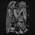 Angel Weeping Cracked Stone Statue Covering Its Face