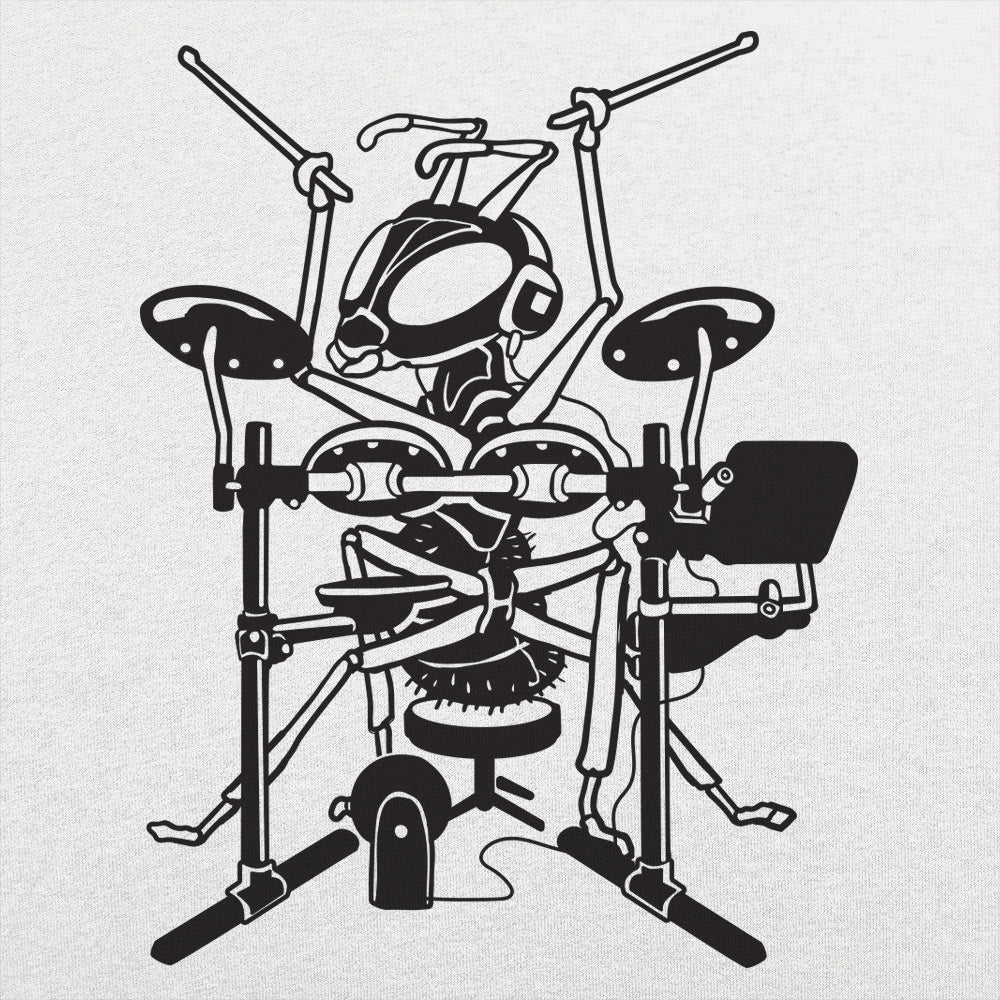 Ant Drummer Playing Drum Set