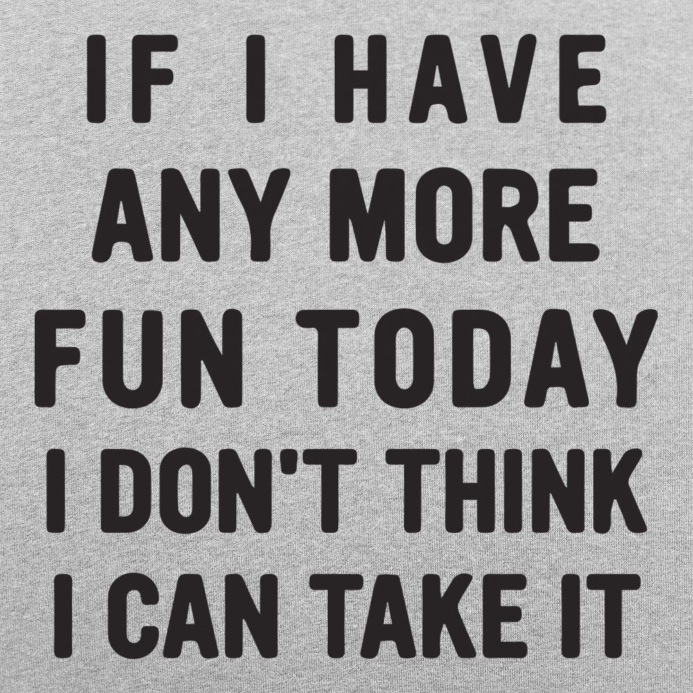 If I Have Any More Fun I Don't Think I Can Take It