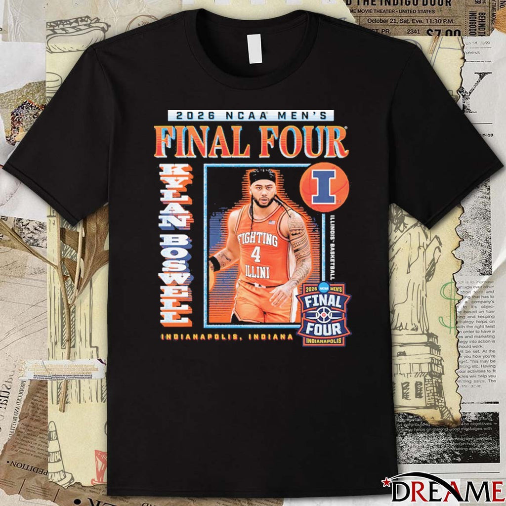 Kylan Boswell 2026 NCAA Final Four Illinois Fighting Illini Men’s Basketball Indianapolis t-shirt