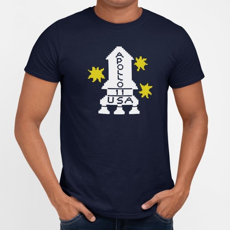 Apollo 11 Retro Pixel Art Rocket Ship