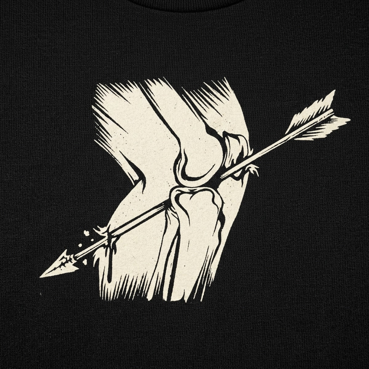 Arrow To The Knee Pierced Knee Bone Illustration