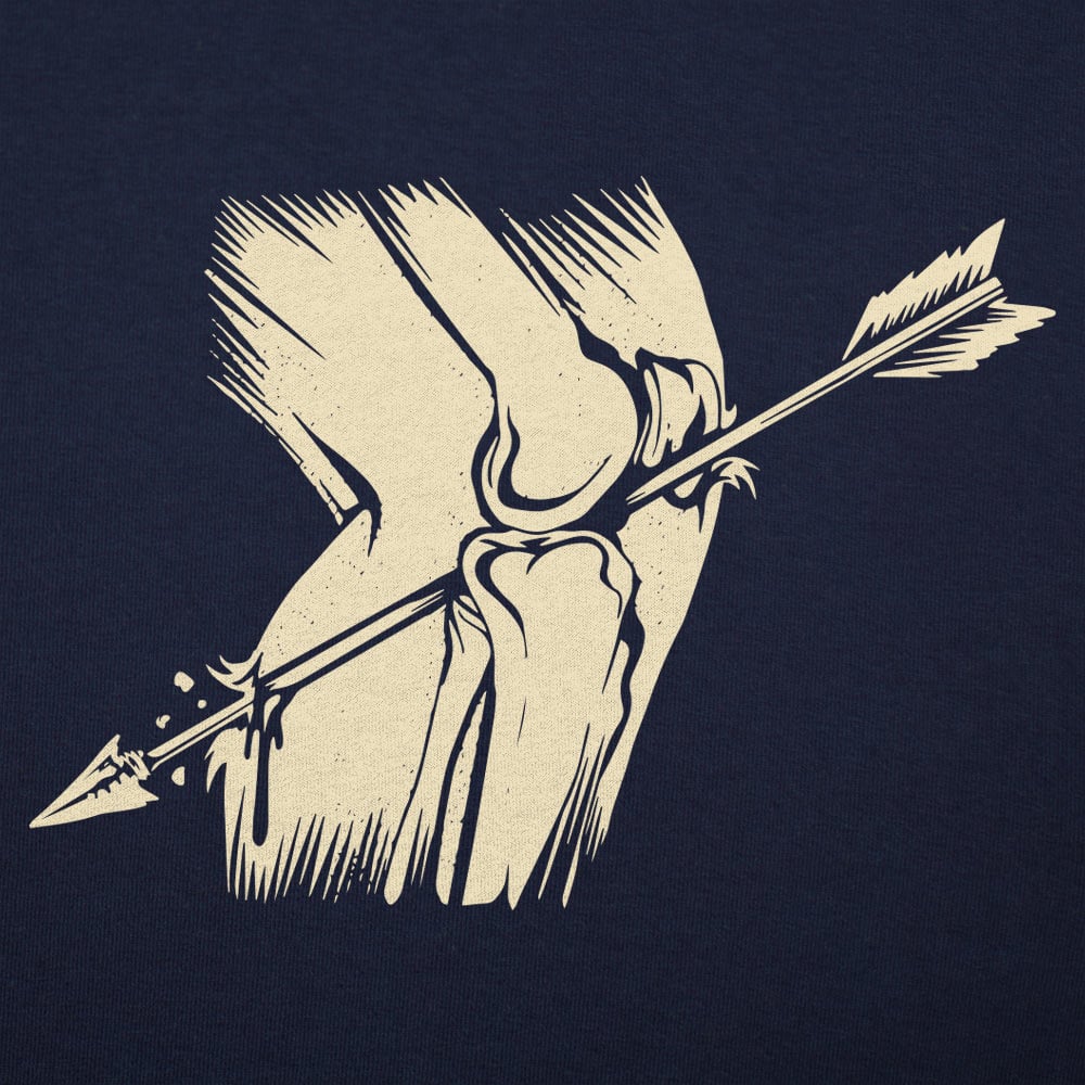 Arrow To The Knee Pierced Knee Bone Illustration