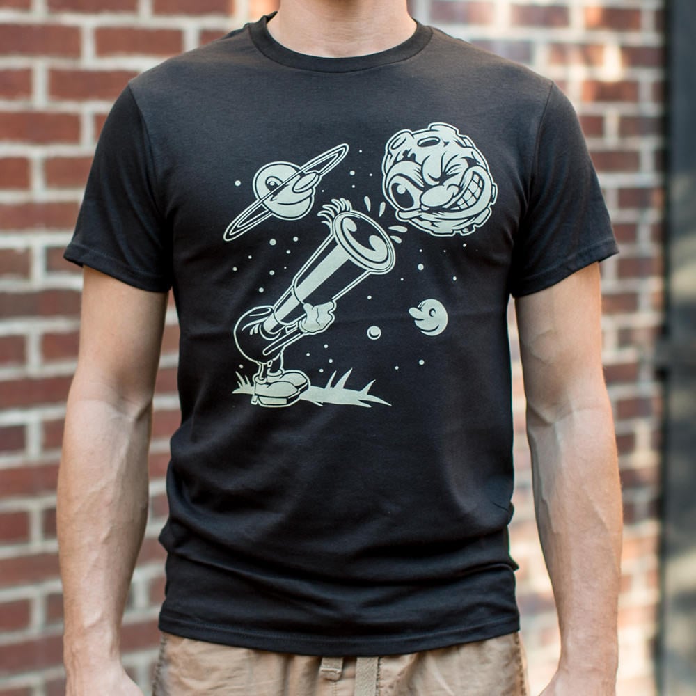 The Astronomer Telescope Staring Down a Grumpy Moon