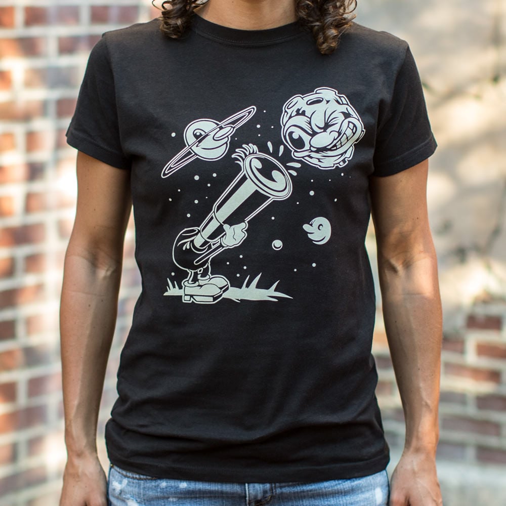 The Astronomer Telescope Staring Down a Grumpy Moon