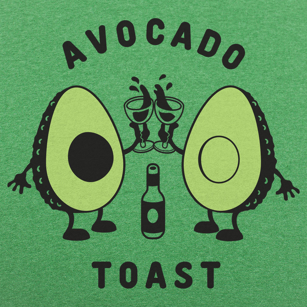 Avocado Toast Two Avocado Halves Clinking Champagne Glasses
