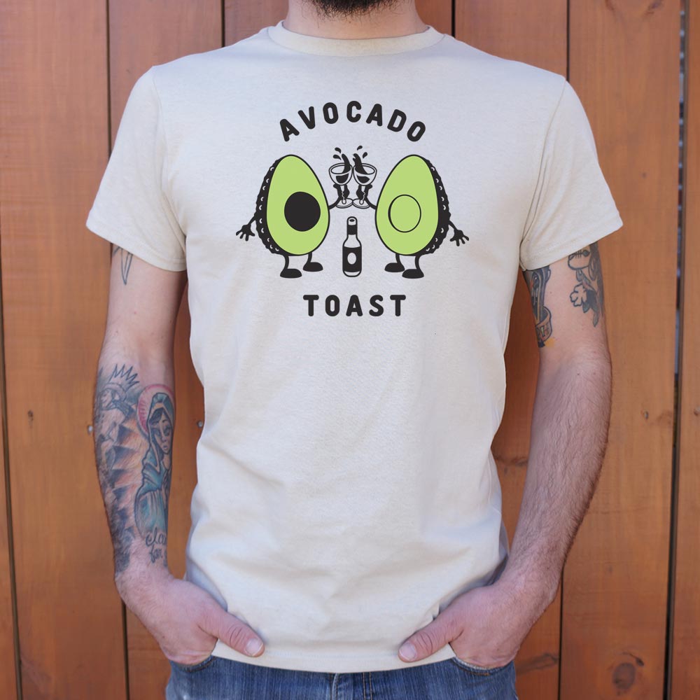Avocado Toast Two Avocado Halves Clinking Champagne Glasses