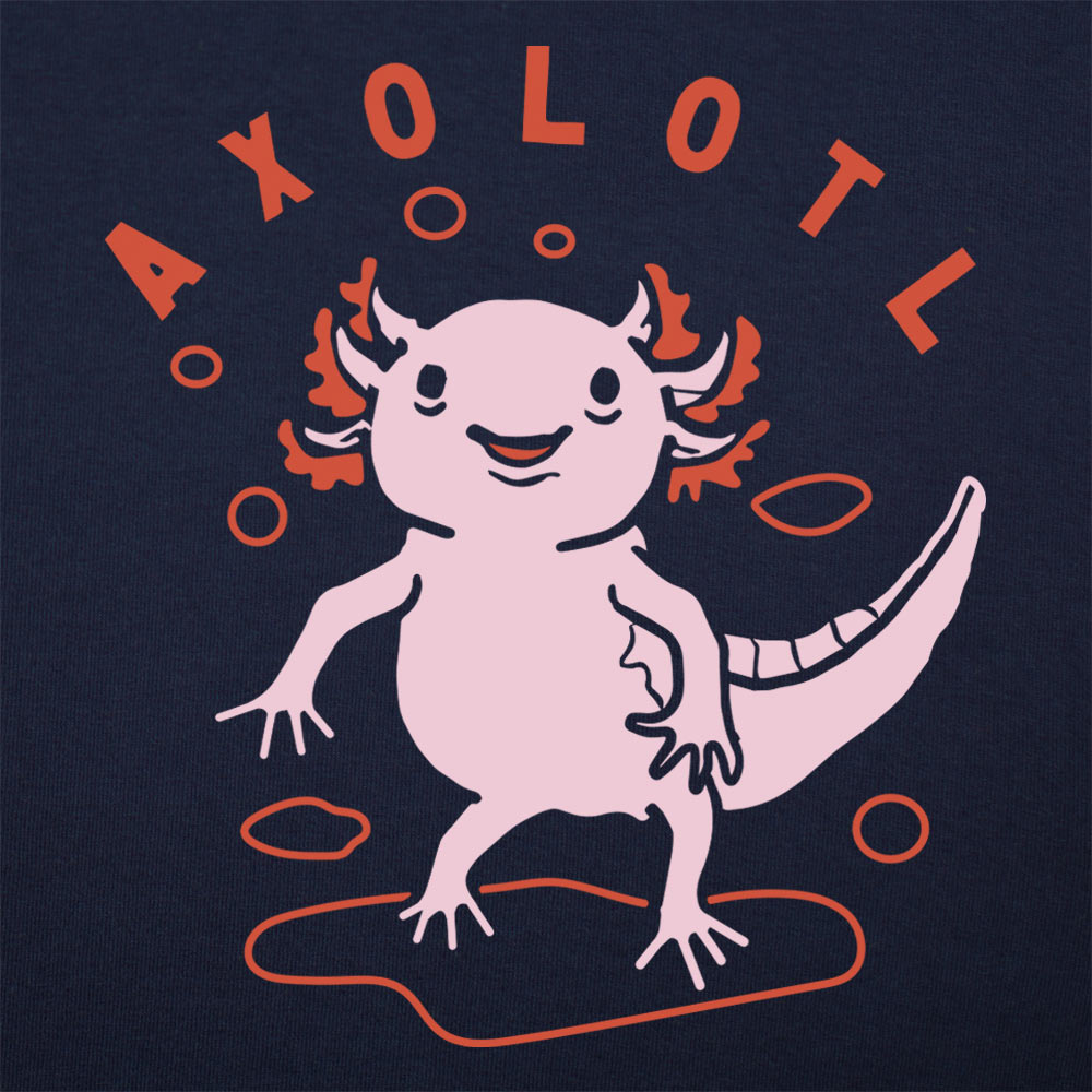 Axolotl Cute Smiling Pink Salamander
