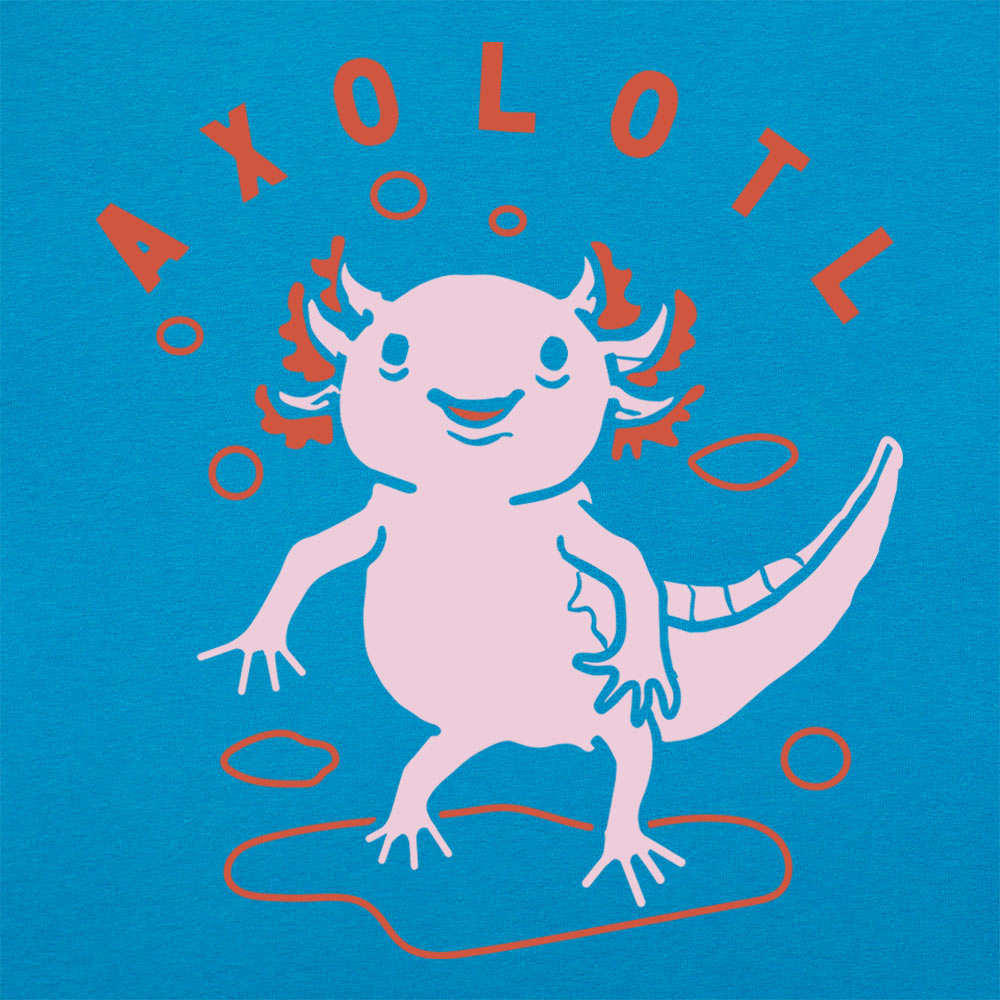 Axolotl Cute Smiling Pink Salamander