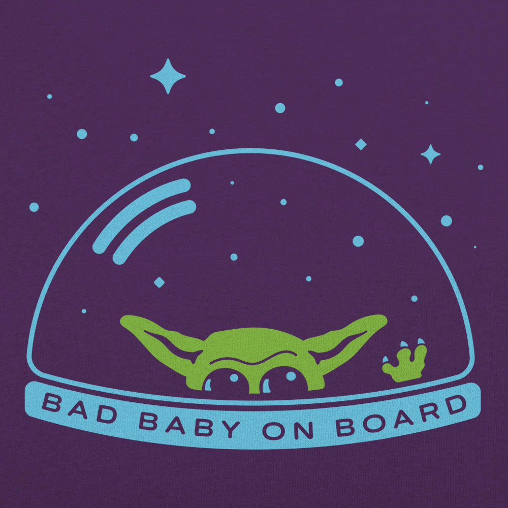 Bad Baby on Board Little Green Space Alien