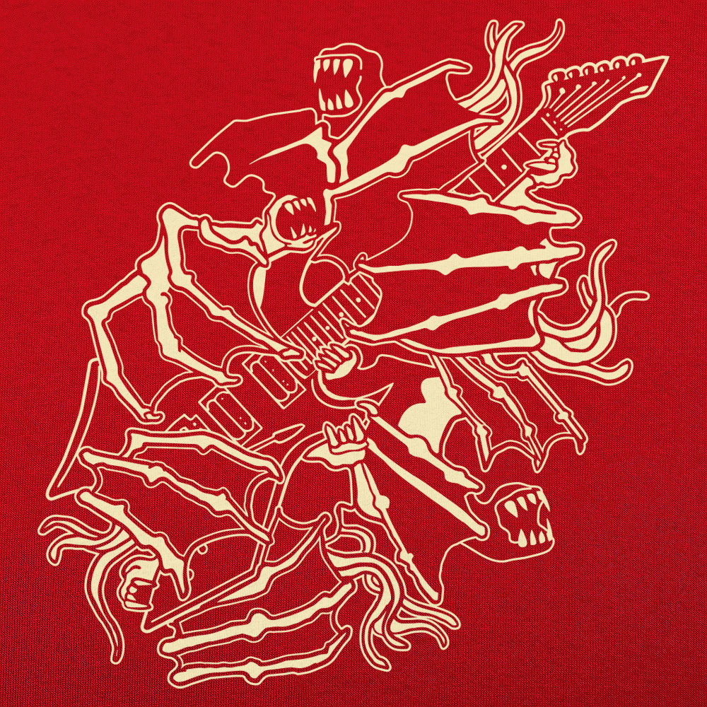 Bat Attack Bat Monster Shredding Electric Guitar