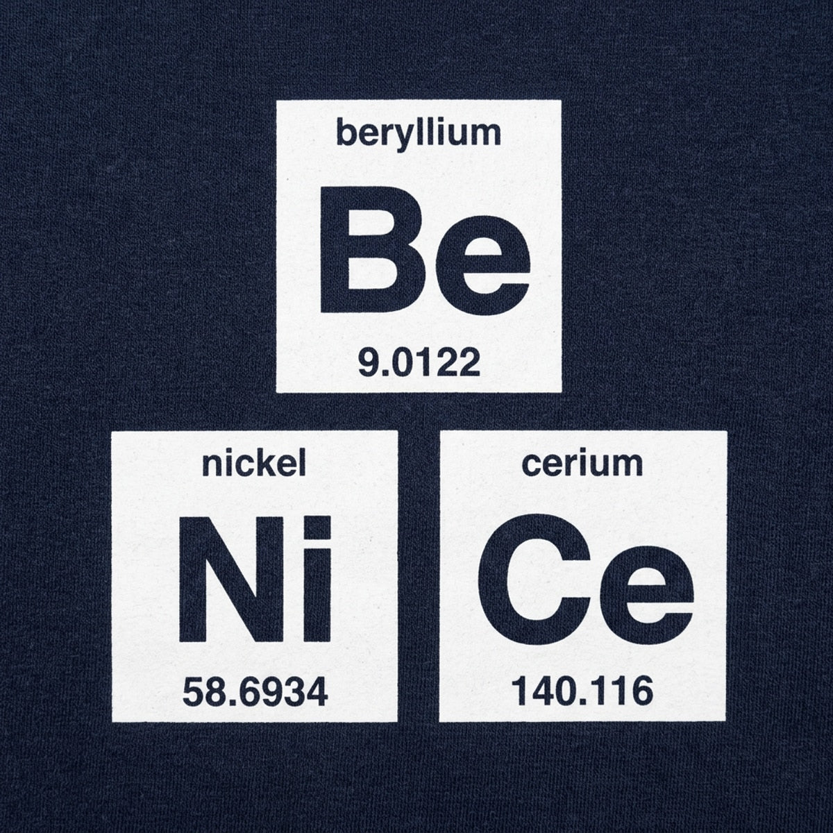 Be Nice Periodic Table Elements