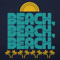 Beach, Beach, Beach Retro Sun and Palm Trees Design