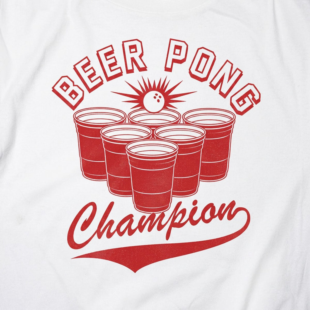 Beer Pong Champion with Red Cups Varsity Logo