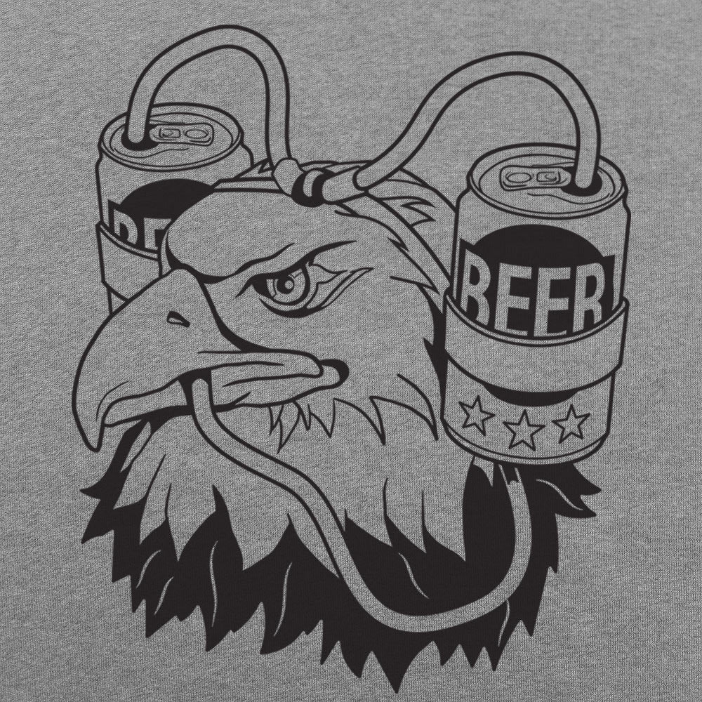 Beer Eagle Bald Eagle Wearing a Beer Helmet