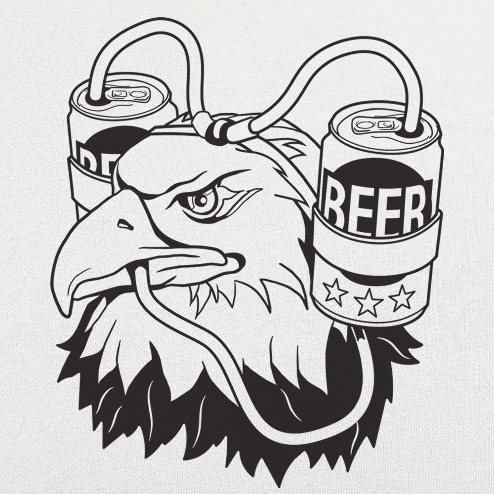 Beer Eagle Bald Eagle Wearing a Beer Helmet