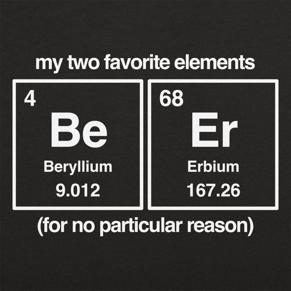 Beer Elements Periodic Table Beryllium Erbium Chemistry Pun