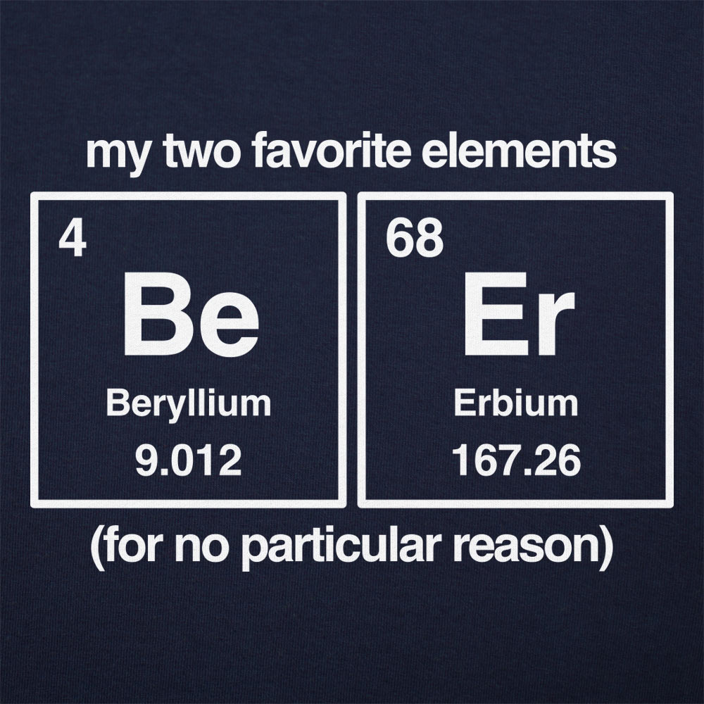 Beer Elements Periodic Table Beryllium Erbium Chemistry Pun