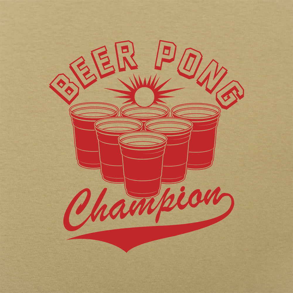Beer Pong Champion with Red Cups Varsity Logo