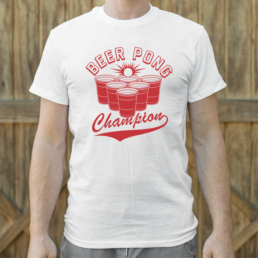 Beer Pong Champion with Red Cups Varsity Logo