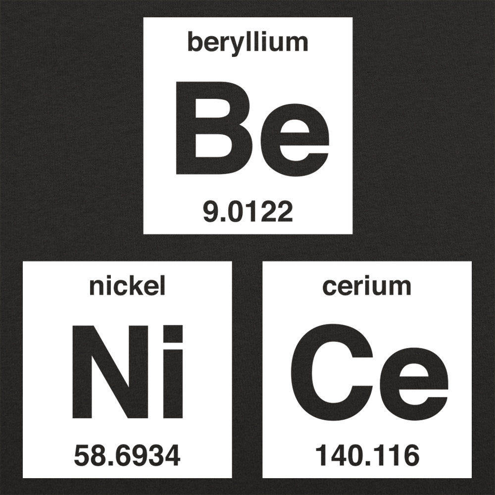 Be Nice Periodic Table Elements