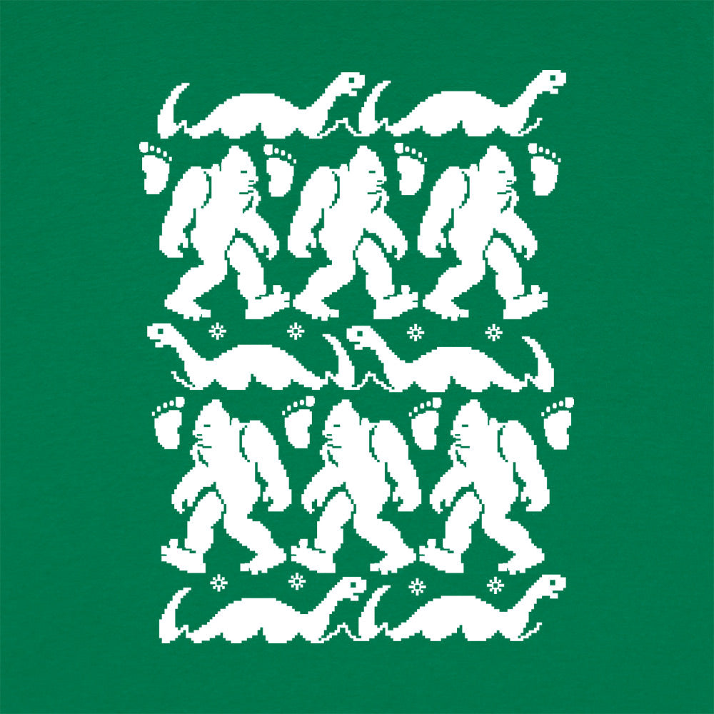 Bigfoot & Nessie Ugly Christmas Sweater Pattern