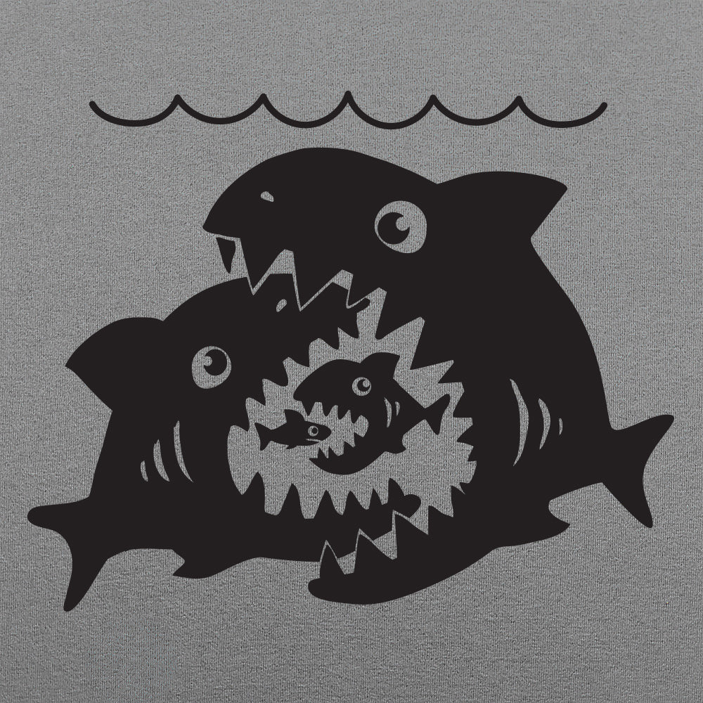 Big Sharks Eating Little Fish Food Chain
