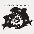 Big Sharks Eating Little Fish Food Chain