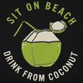 Sit On Beach Drink From Coconut