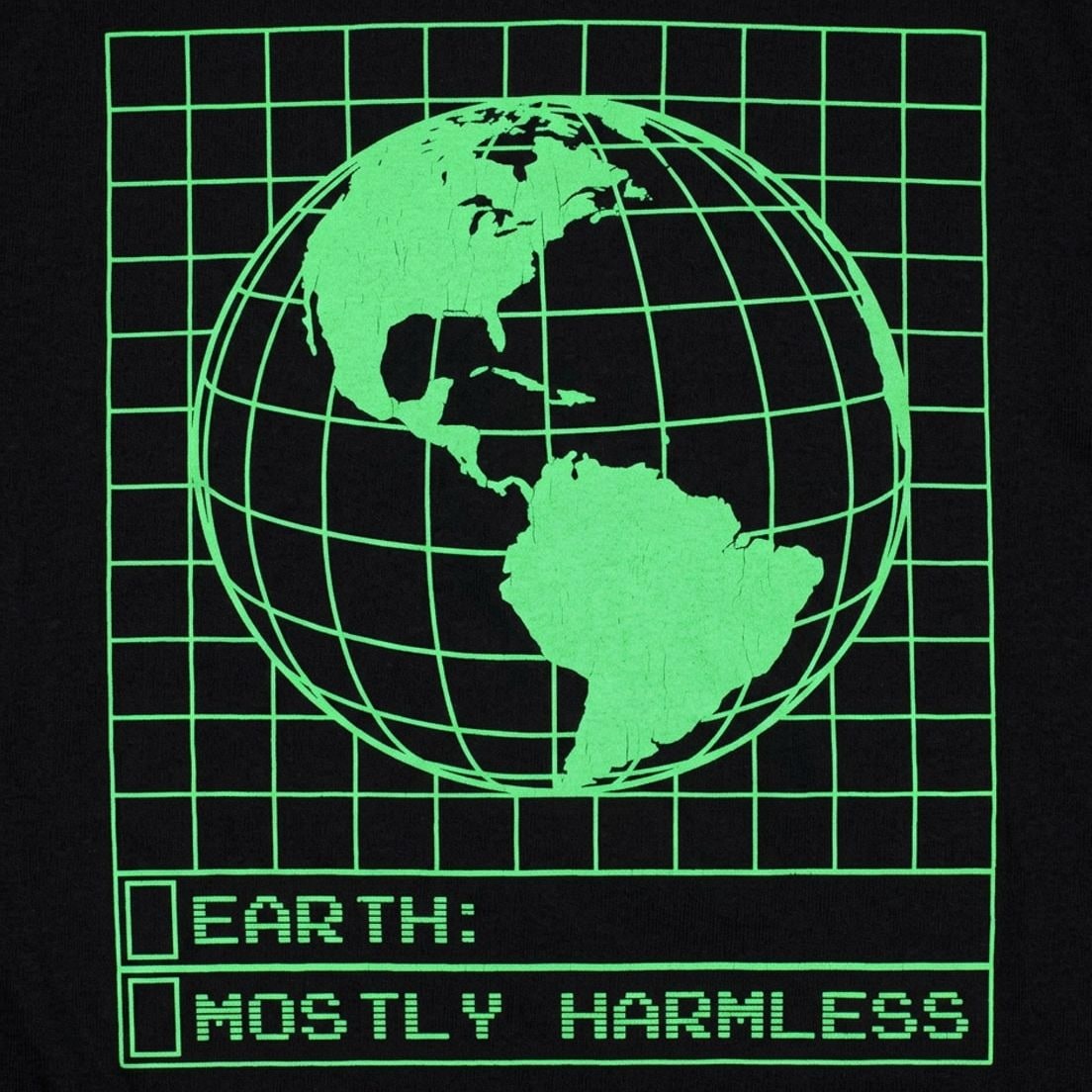 Mostly Harmless Earth Digital Globe Readout