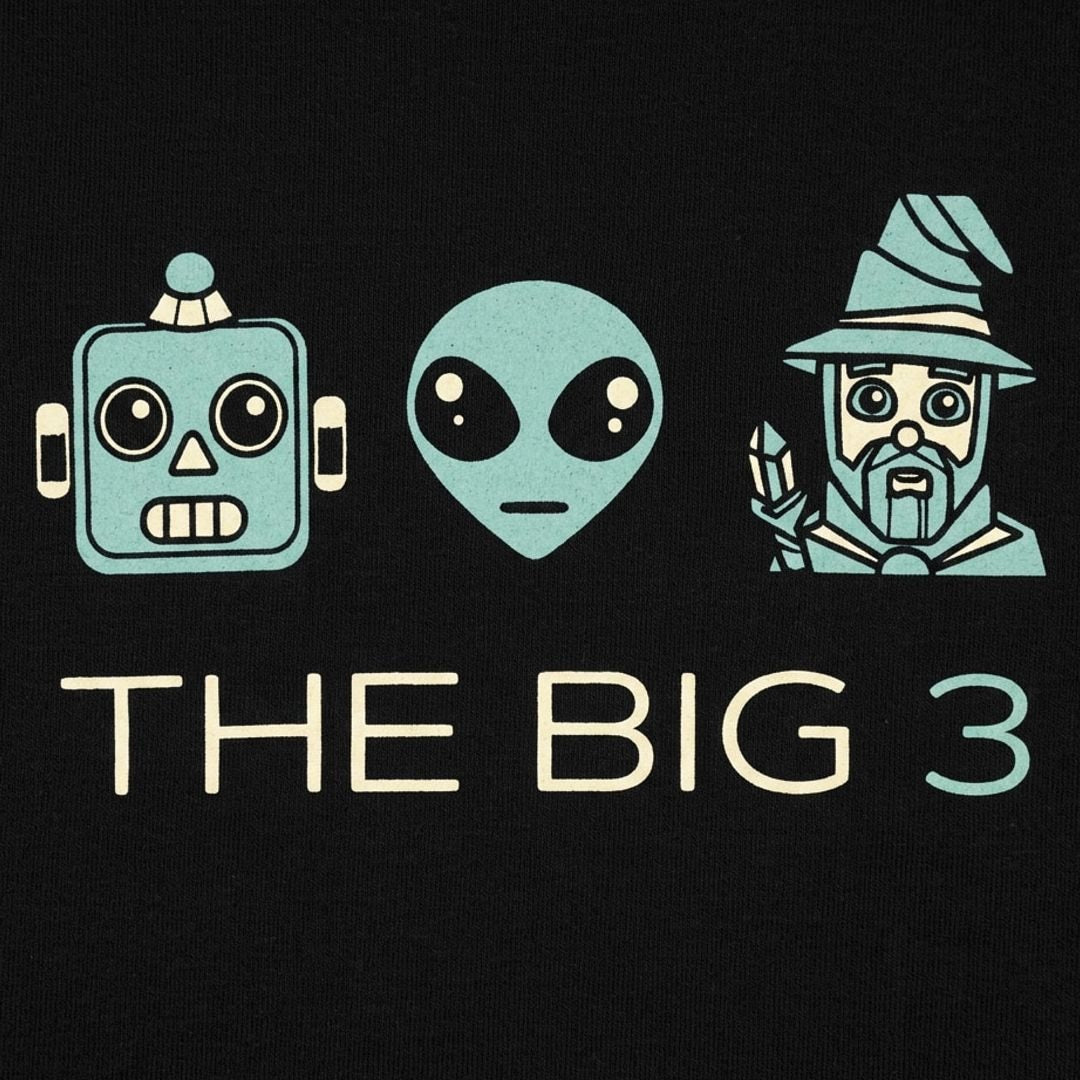 The Big Three Robot Alien and Wizard Icons