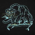 Black Panther Roaring in Classic Tattoo Art Style