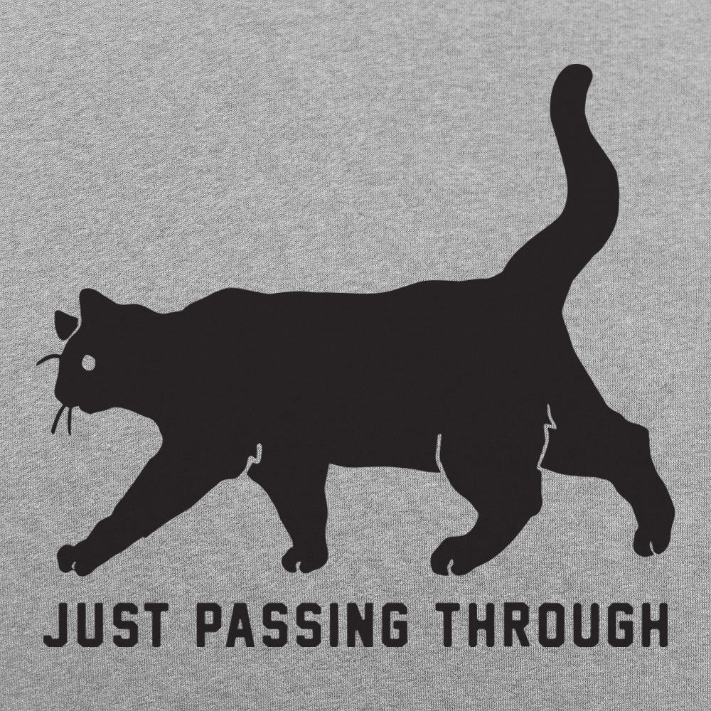 Black Cat Crossing Just Passing Through Superstition Design