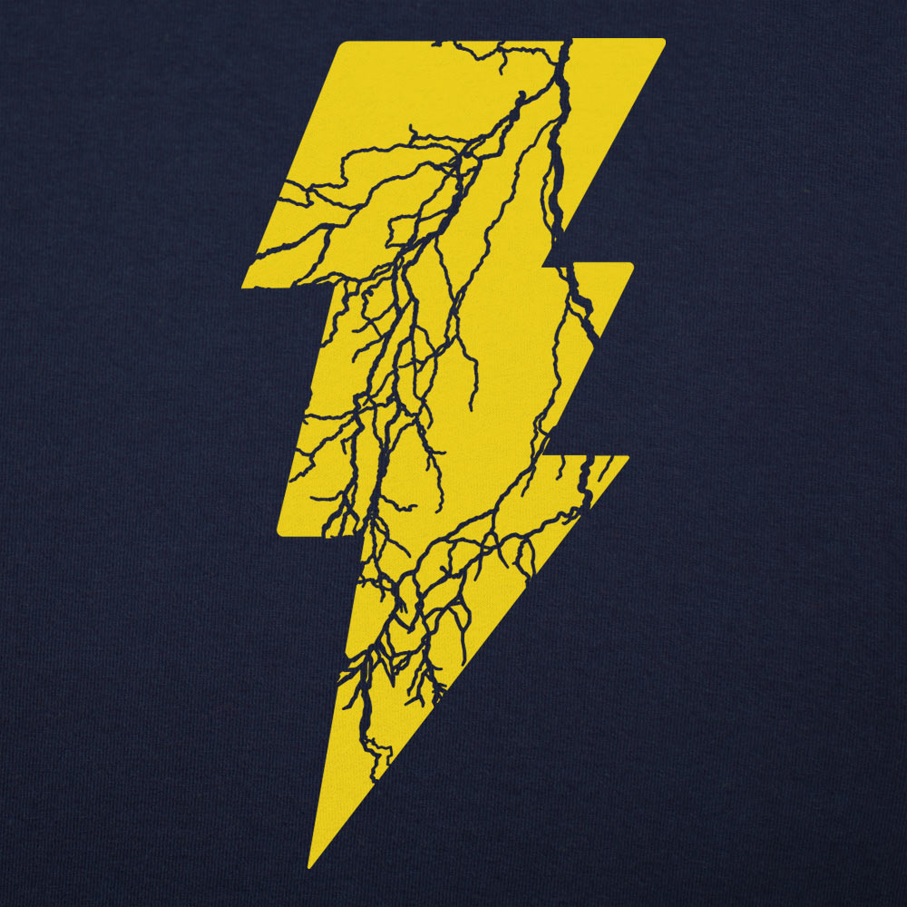 Black Lightning Yellow Cracked Bolt Graphic