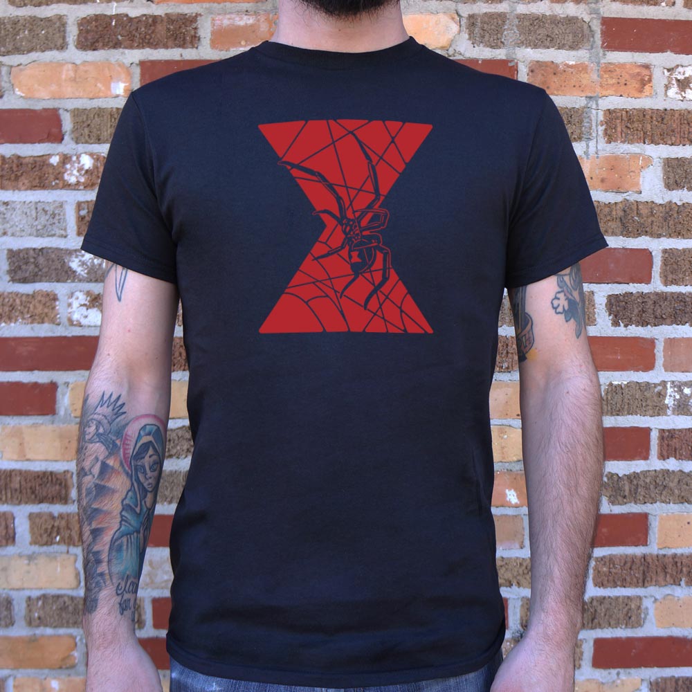Black Widow Spider with Hourglass Web Design