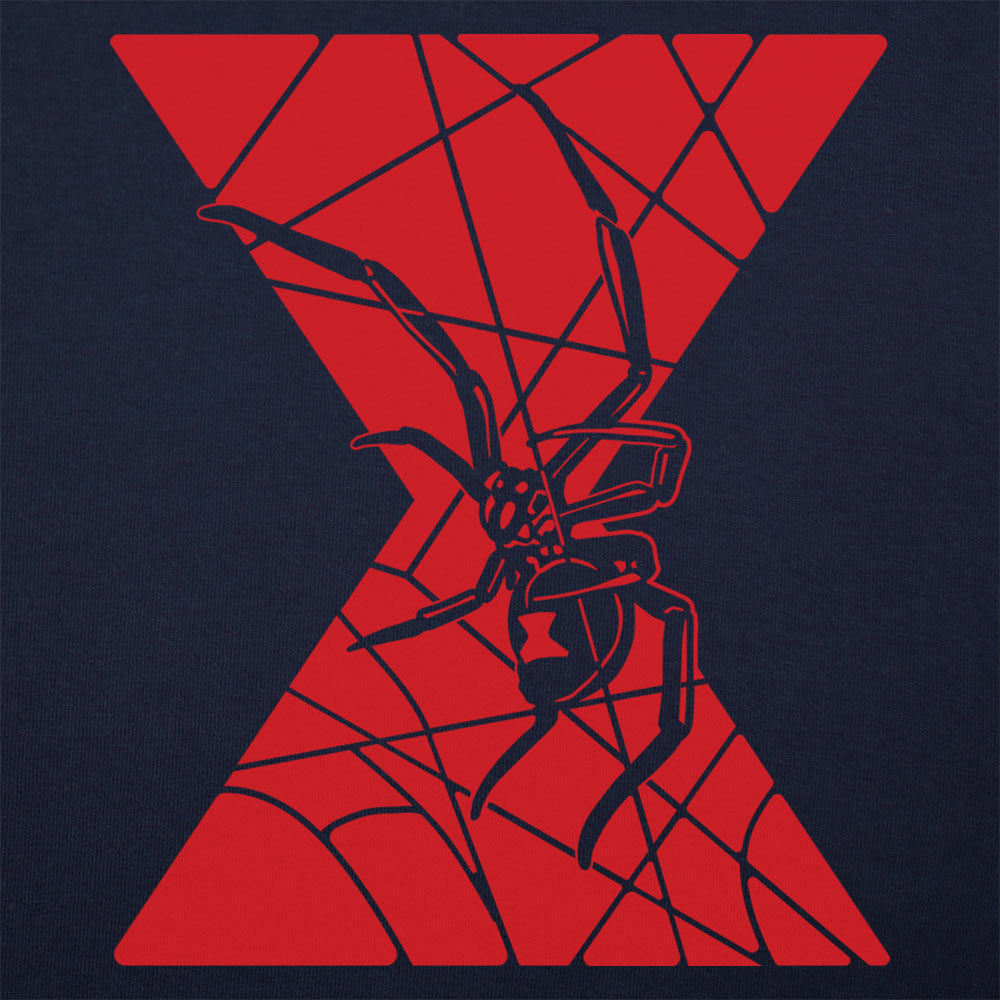 Black Widow Spider with Hourglass Web Design