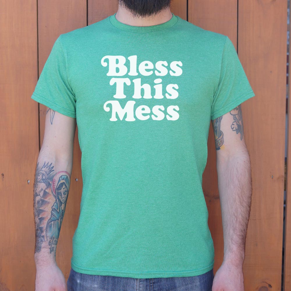 Bless This Mess Retro Typography Quote