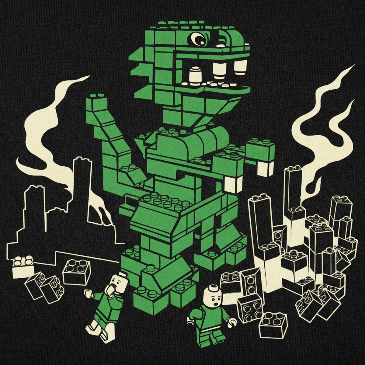 Blockzilla Returns Giant Building Block Monster Destroying City