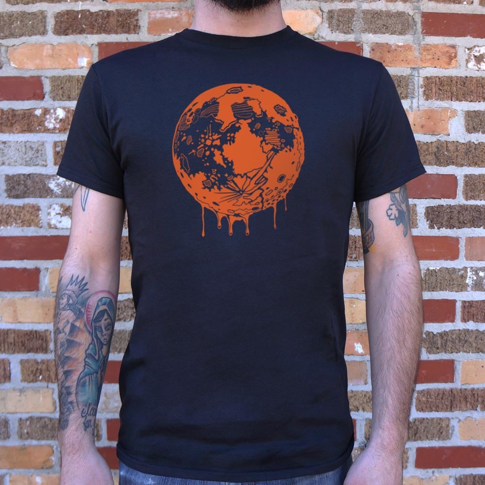 Blood Moon Dripping Orange Graphic