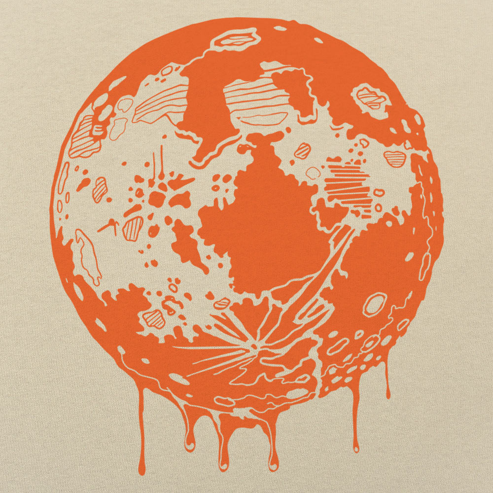 Blood Moon Dripping Orange Graphic