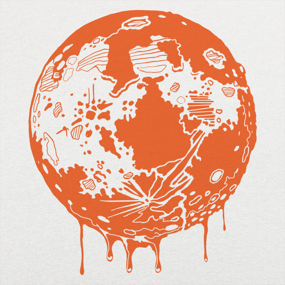 Blood Moon Dripping Orange Graphic