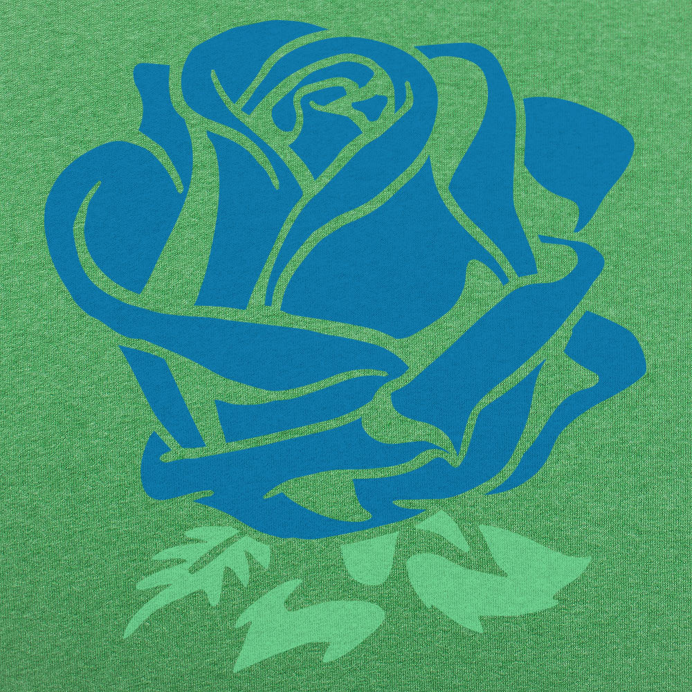 Blue Rose Flower in Tattoo Style Graphic