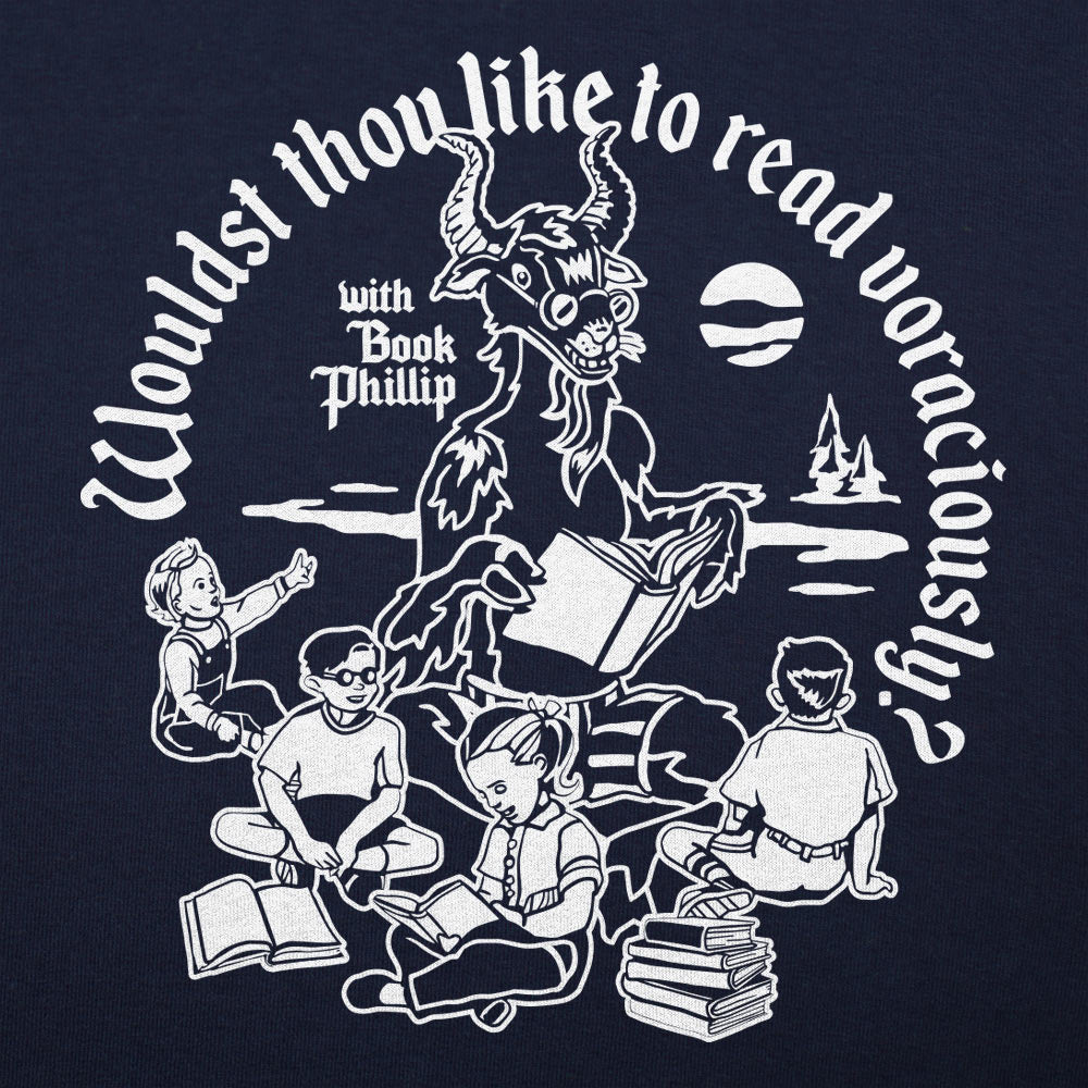 Book Phillip Horned Goat Reading Voraciously with Kids
