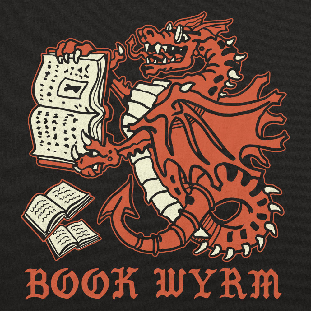Book Wyrm Two Headed Dragon Reading Books