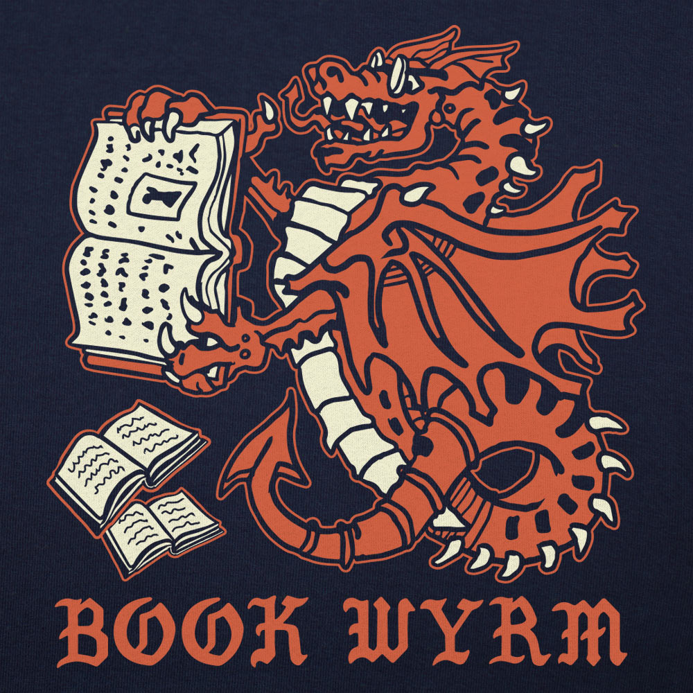 Book Wyrm Two Headed Dragon Reading Books