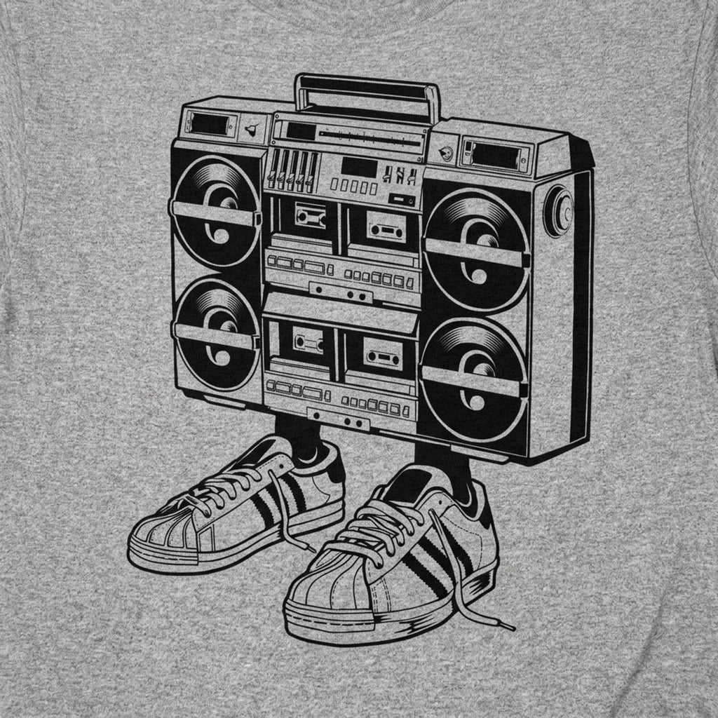 Boom Box Eighties Retro Boombox with Sneakers