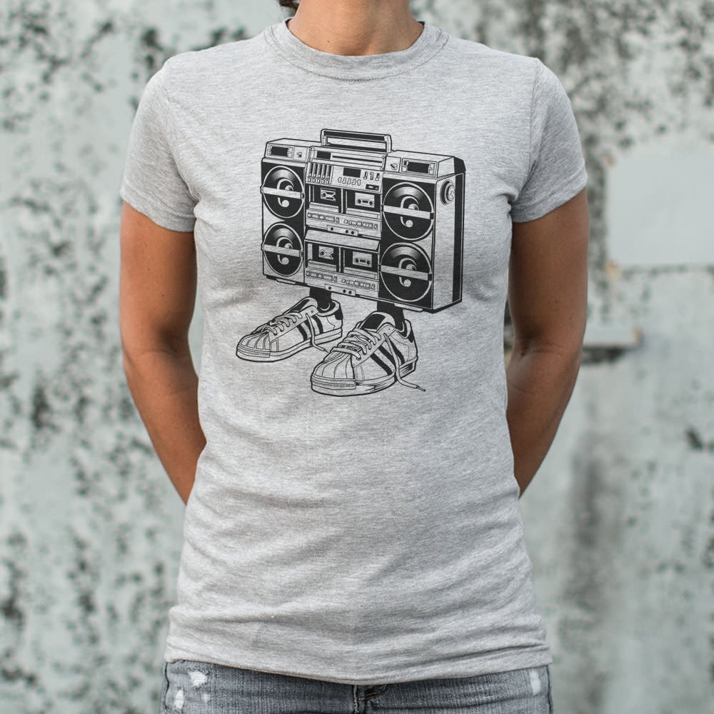 Boom Box Eighties Retro Boombox with Sneakers