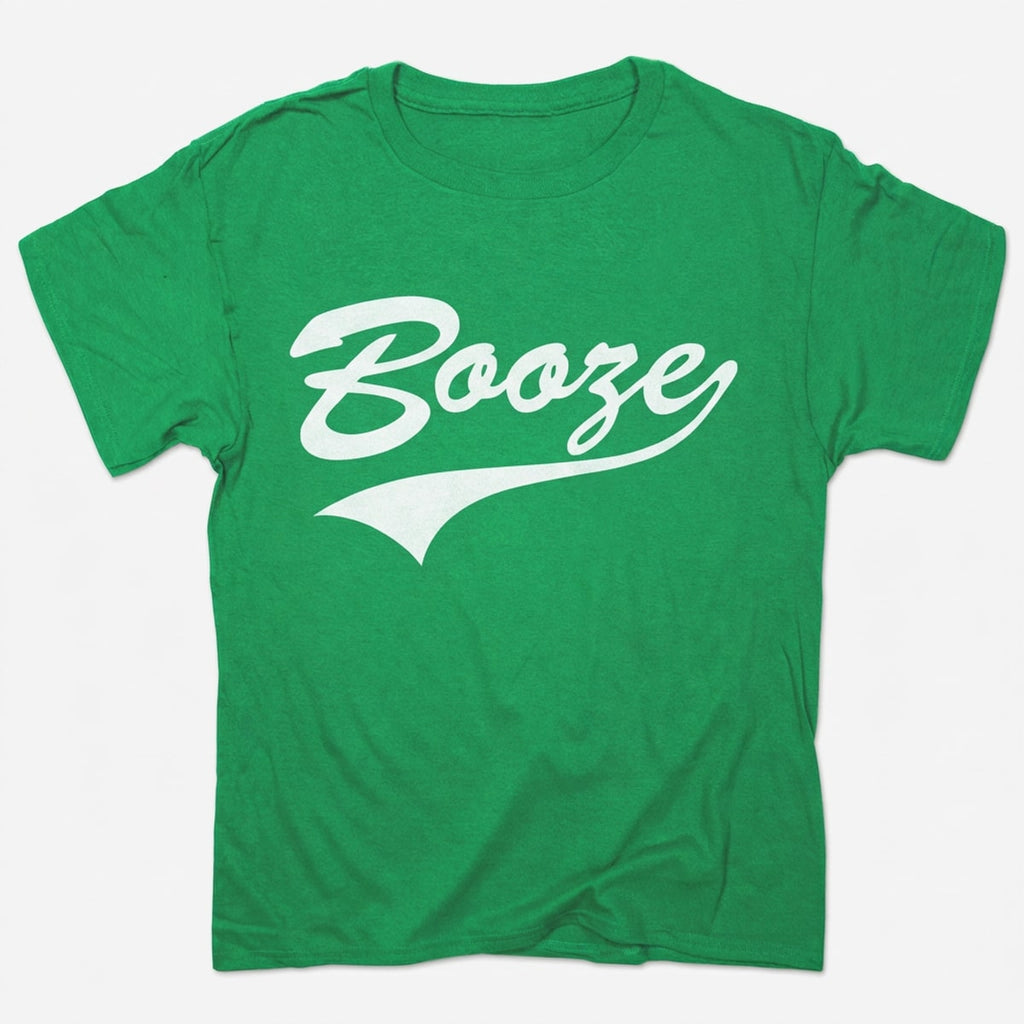 Booze Retro Varsity Script Sports Logo