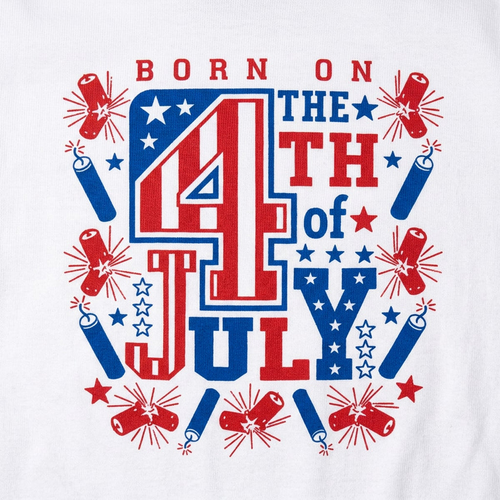 Born on the 4th of July with Fireworks and Stars